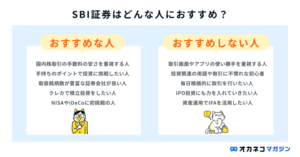 SBI証券はどんな人におすすめ？